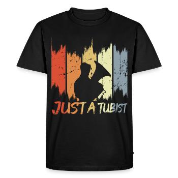 Funny tuba player - Men's Premium Organic T-Shirt - black - Front - Nico (187cm)