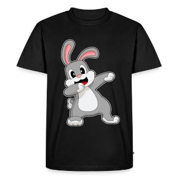 Bunny Hip Hop Dance - Men's Premium Organic T-Shirt - black - Front - Nico (187cm)