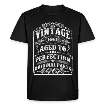 Vintage 1960 Man Myth Legend 62th Birthday shirt - Men's Premium Organic T-Shirt - black - Front - Nico (187cm)