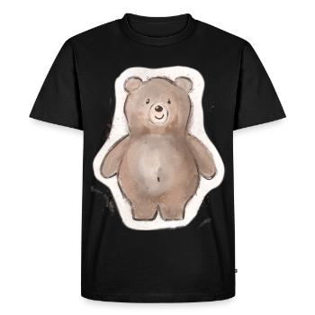 Fat Bear - Men's Premium Organic T-Shirt - black - Front - Nico (187cm)