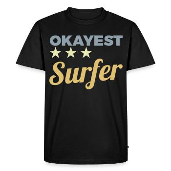 Surfeur moyen - T-shirt Premium bio Homme - noir - Devant - Nico (187cm)