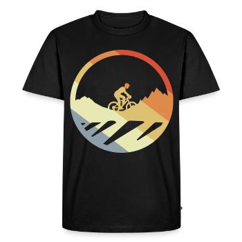 VTT Dessin Vintage - T-shirt Premium bio Homme - noir - Devant - Nico (187cm)