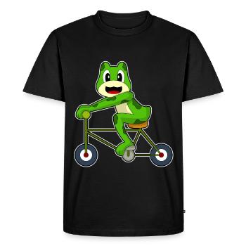 Vélo grenouille - T-shirt Premium bio Homme - noir - Devant - Nico (187cm)