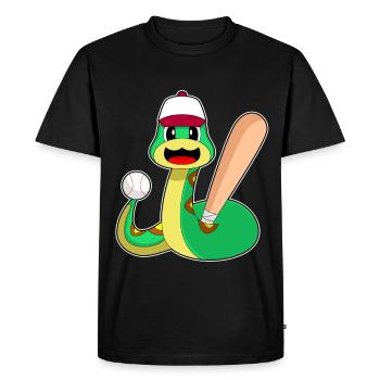 Snake Baseball Baseball Batte Sports - T-shirt Premium bio Homme - noir - Devant - Nico (187cm)