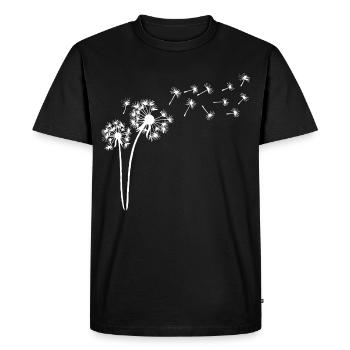 The wind and the white dandelion - Men's Premium Organic T-Shirt - black - Front - Nico (187cm)
