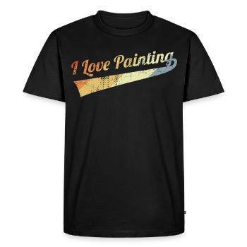 J’aime peindre - T-shirt Premium bio Homme - noir - Devant - Nico (187cm)