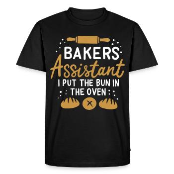 Assistante boulanger - T-shirt Premium bio Homme - noir - Devant - Nico (187cm)