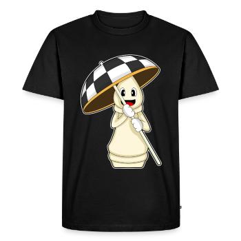 Pièce d’échecs Tour Échecs - T-shirt Premium bio Homme - noir - Devant - Nico (187cm)