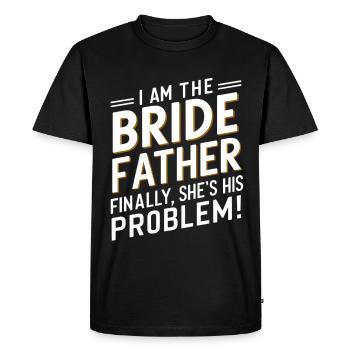 Drôle de père de la mariée cadeau pour le mariage - T-shirt Premium bio Homme - noir - Devant - Nico (187cm)