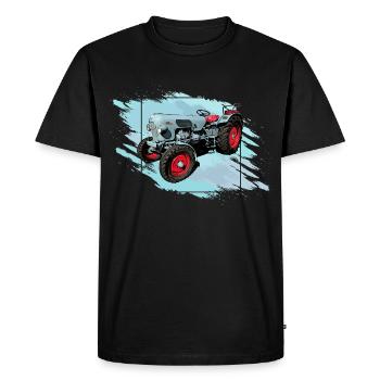The Tiger EM 235 - Men's Premium Organic T-Shirt - black - Front - Nico (187cm)