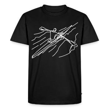 Rameur - T-shirt Premium bio Homme - noir - Devant - Nico (187cm)
