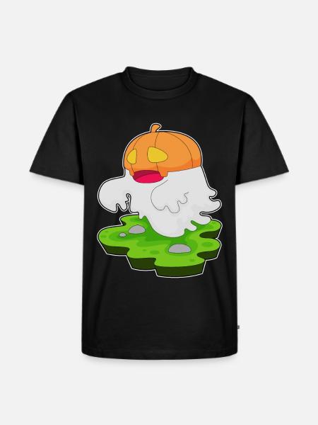Ghost Halloween Pumpkin - Men's Premium Organic T-Shirt - black