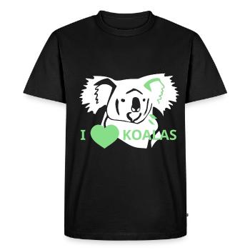 LoveKoalas - T-shirt Premium bio Homme - noir - Devant - Nico (187cm)