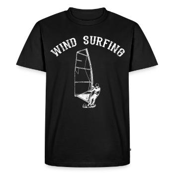 Planche à voile - T-shirt Premium bio Homme - noir - Devant - Nico (187cm)
