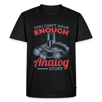 Vous ne pouvez pas avoir assez de trucs analogiques - T-shirt Premium bio Homme - noir - Devant - Nico (187cm)