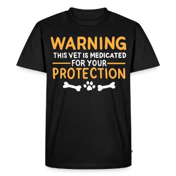 Vet Joke - Men's Premium Organic T-Shirt - black - Front - Nico (187cm)