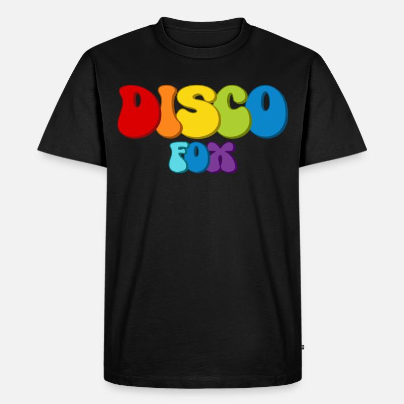 Disco Fox - Männer Premium Bio T-Shirt - Schwarz