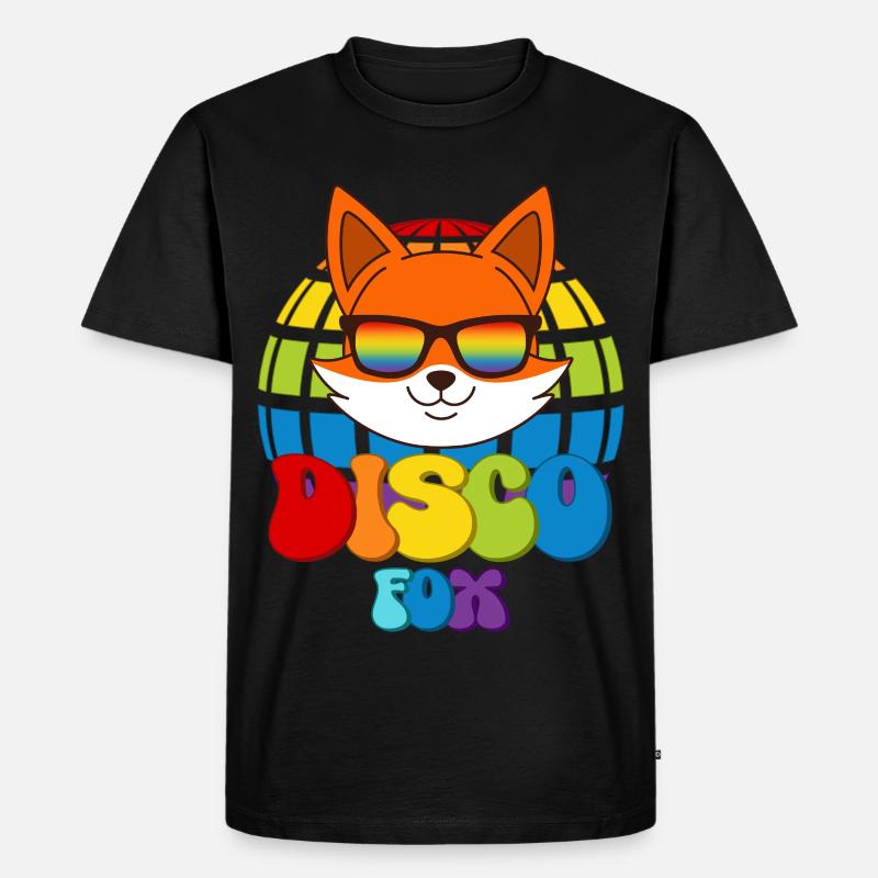 Disco Fox Discokugel Fuchs Sonnenbrille Discofox - Männer Premium Bio T-Shirt - Schwarz
