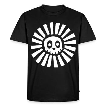 Crâne ensoleillé blanc - T-shirt Premium bio Homme - noir - Devant - Nico (187cm)
