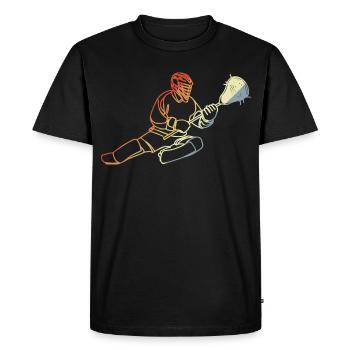 Lacrosse Goaltender Vintage - Men's Premium Organic T-Shirt - black - Front - Nico (187cm)