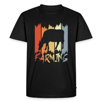 Producteur laitier - T-shirt Premium bio Homme - noir - Devant - Nico (187cm)