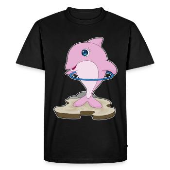 Dolphin Fitness Hoop Workout Gymnastics - Men's Premium Organic T-Shirt - black - Front - Nico (187cm)