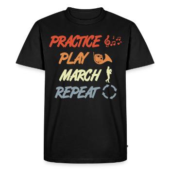 Motivation du cor français - T-shirt Premium bio Homme - noir - Devant - Nico (187cm)