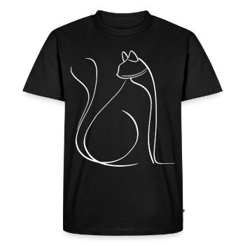 Chat - T-shirt Premium bio Homme - noir - Devant - Nico (187cm)