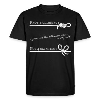 K-not 4 climbing - purewhite - DIGITAL - Men's Premium Organic T-Shirt - black - Front - Nico (187cm)