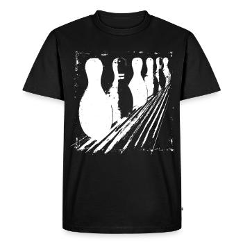 Bowling Pins - Men's Premium Organic T-Shirt - black - Front - Nico (187cm)