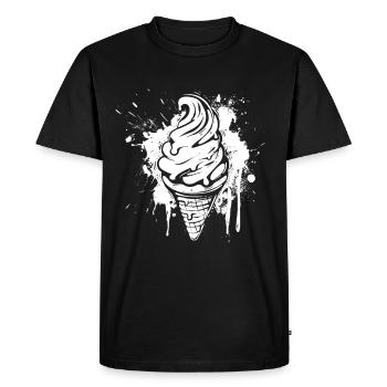 Cornet de glace Splash - T-shirt Premium bio Homme - noir - Devant - Nico (187cm)