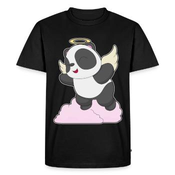 Ailes d’ange de panda - T-shirt Premium bio Homme - noir - Devant - Nico (187cm)