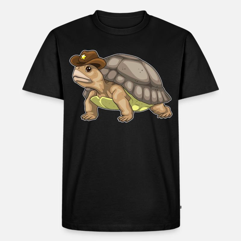 Turtle Sheriff Sheriff's Hat - Men's Premium Organic T-Shirt - black