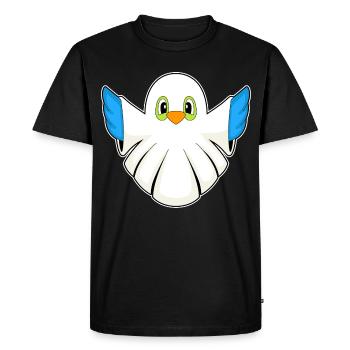 Bird Halloween Ghost - Men's Premium Organic T-Shirt - black - Front - Nico (187cm)