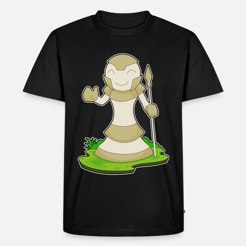 Schachfigur Bauer Schach - Männer Premium Bio T-Shirt - Schwarz