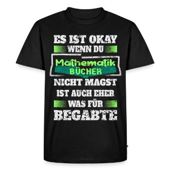 Math Books - Men's Premium Organic T-Shirt - black - Front - Nico (187cm)
