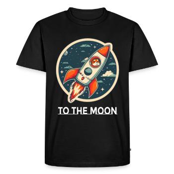To The Moon Shiba Inu Rocket Crypto Dog Bitcoin. - Men's Premium Organic T-Shirt - black - Front - Nico (187cm)