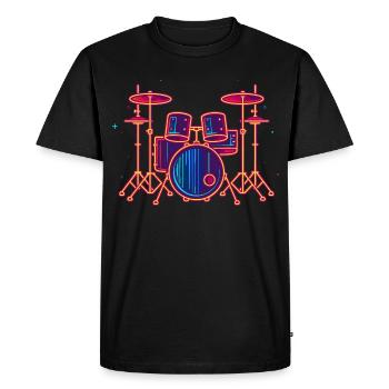 Graphiques de batterie - T-shirt Premium bio Homme - noir - Devant - Nico (187cm)