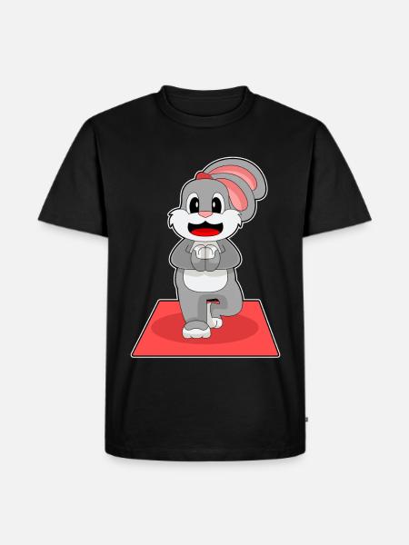 Kanin Yoga Fitness Gymnastik - Herre Premium økologisk T-shirt - sort