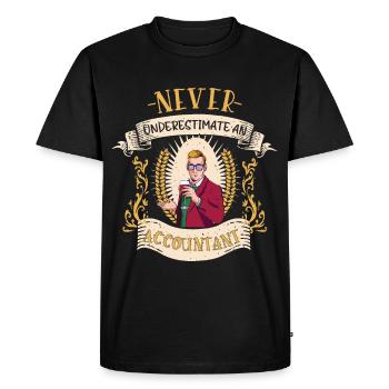 Accountant Accounting Funny Gift - Men's Premium Organic T-Shirt - black - Front - Nico (187cm)