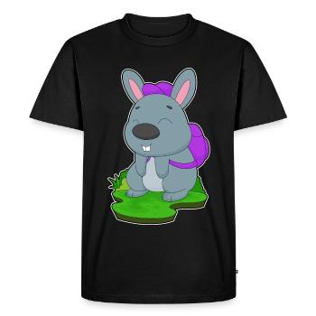 Sac à dos Bunny Student School - T-shirt Premium bio Homme - noir - Devant - Nico (187cm)