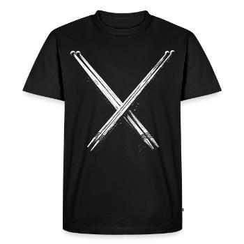 Dessin de baguettes - T-shirt Premium bio Homme - noir - Devant - Nico (187cm)