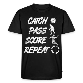 Motivation des joueurs de handball - T-shirt Premium bio Homme - noir - Devant - Nico (187cm)