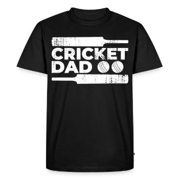 Cricket Father - Men's Premium Organic T-Shirt - black - Front - Nico (187cm)