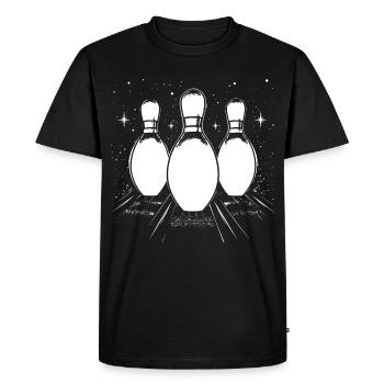 Dessin de bowling - T-shirt Premium bio Homme - noir - Devant - Nico (187cm)