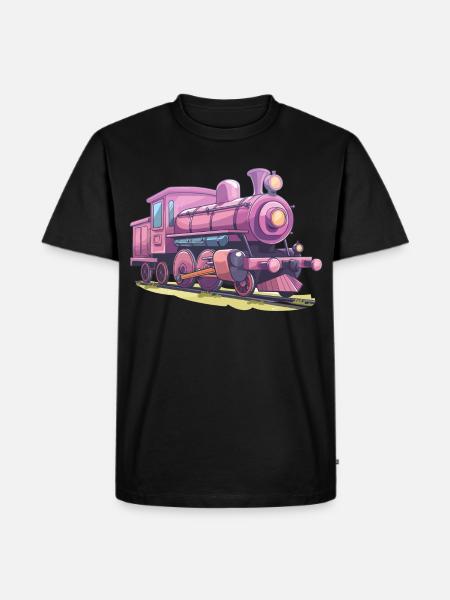 Locomotive Comic Look - Men's Premium Organic T-Shirt - black