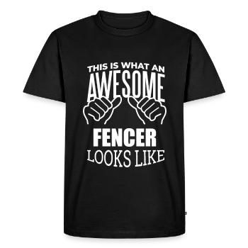 Escrime Escrime - T-shirt Premium bio Homme - noir - Devant - Nico (187cm)