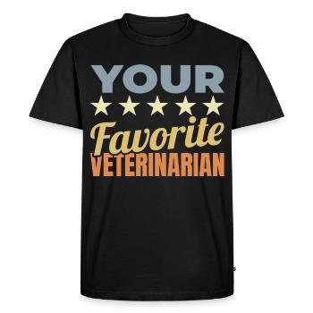 Your preferred veterinarian - Men's Premium Organic T-Shirt - black - Front - Nico (187cm)