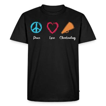 Peace Love Cheerleading - T-shirt Premium bio Homme - noir - Devant - Nico (187cm)