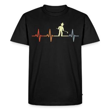 Agriculture Palpitations cardiaques - T-shirt Premium bio Homme - noir - Devant - Nico (187cm)
